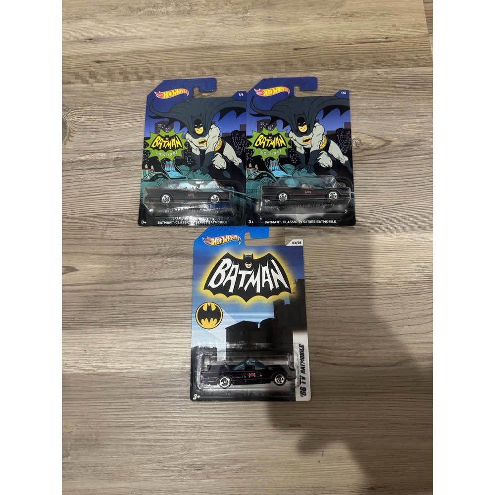 Hot Wheels Batman Classic TV Series Batmobile Lot of 3 2011 2014 Sealed